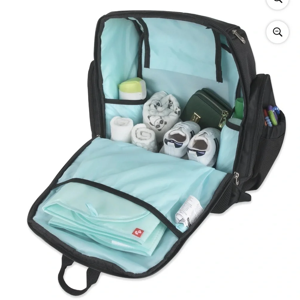 Fisher Price Black Diaper Bag Backpack